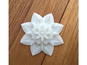 fiocco di neve fiore sculture natale ornamento carino la decorazione nsfw simmetria 3d print model - Mito3D