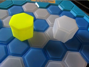 hexagonal block game piece toy accessories penguin 3d print model - Mito3D