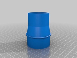 connect vacuumhose cnc cyclone adapter parts customized 3d print model - Mito3D