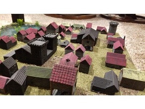 minuscules de fantaisie village rpgtoolsorg 6mm rugueuse à l'échelle jouet jeu accessoires la construction des bâtiments dessus table wargame 3d print model - Mito3D