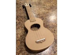 ukulele de impressão 3d autodesk fusão 360 o cura ender 3 fretboard violão palheta instrumento a música musical pla seqüência caracteres tuning tunning máquina violino 3d print model - Mito3D