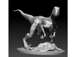 jurassic park velociraptor statue les animaux 3d print model - Mito3D