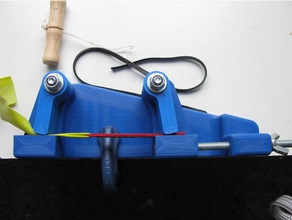 slingshot band tying jig 2 clamps sport outdoors pouch 3d print model - Mito3D