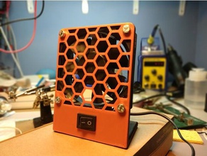 simples fume extractor ventoinha de 80mm eletrônica 3d print model - Mito3D