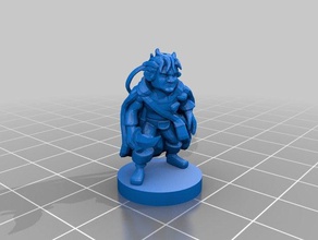 gnome rogue la dague, arc court jeux 3d print model - Mito3D