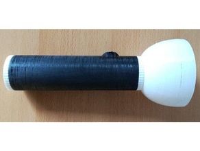 simple flashlight tools led light 3d print model - Mito3D