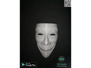 máscara de guy fawkes agujeros aire el traje anónimos 3d print model - Mito3D