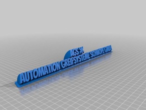 il mio personalizzato spazzare 2-linea di targa ufficio 3d print model - Mito3D