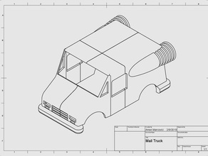 rocket mail camion rc veicoli 3d print model - Mito3D