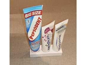 3 toothpaste holder bathroom 3d print model - Mito3D
