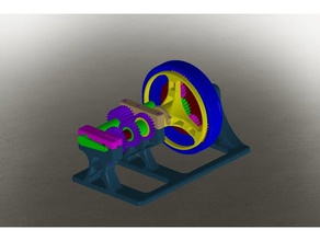 grande ingranaggio planetario modello di ingegneria modellazione 3d print model - Mito3D