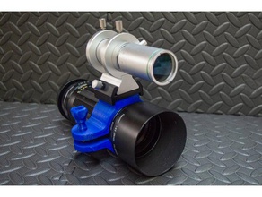mini guide scope lens mount physics astronomy 200 mm dslr canon finder bracket shoe adapter takumar 3d print model - Mito3D