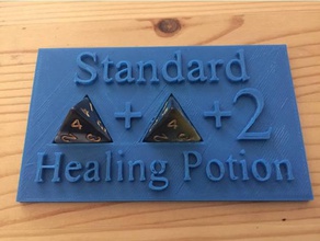 standard healing potion tray 20 3d printing accessory dnd dnd5e dungeons dragons dungeon master fifth edition 3d print model - Mito3D