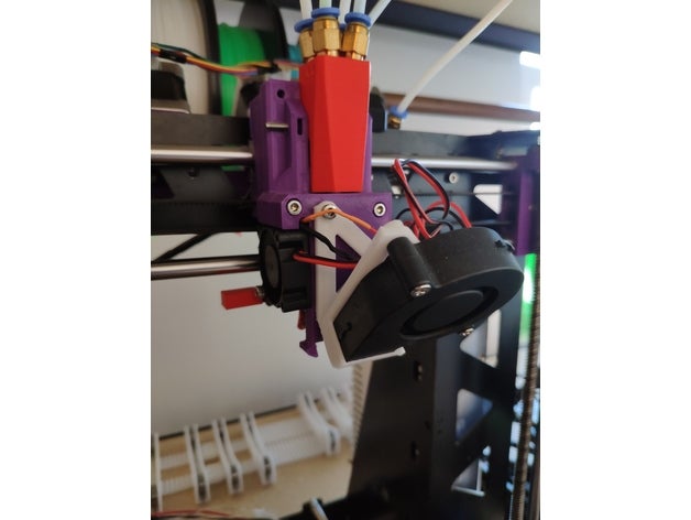 força bruta duto do ventilador prusa i3 mk2 carruagens 3d a impressora partes de resfriamento refrigeração 3D print model - Mito3D