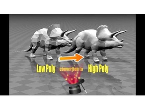 low poly personaggio in 3d conversione high la stampa Stampante La Modellazione slash animale art gioco da tavolo su misura dinosauro meshmixer minis openscad giocattolo 3d print model - Mito3D