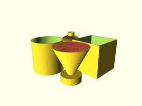 volume comparison set math cone cube cylinder sphere teaching aid 3d print model - Mito3D
