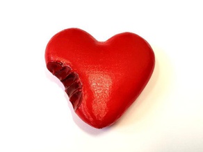 heartbite fome dos namorados esculturas chomp de comer gorey chaveiro amor carne modelo romântico zumbi 3d print model - Mito3D