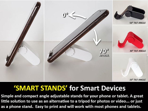 smart-Ständer smart wenig stehen smart-Geräte-Handys, tablets gadgets einstellbar Winkel apple apple-Handy Geburtstag Halterung clever - Elektronik galaxy stand Geschenk google praktisch Halter home Haushalt htc huawei iphone iphone7 iphone8 iphonex 4 5 6 iphone-Ständer mi Tel mobile Handy muzz64 nokia Roman Neuheit office tragbare vorhanden samsung einfach phone steht smartphone smartphone-Halter smartphone-Ständer sony tool tools universal nützlich Arbeit xiaomi 3D print model - Mito3D