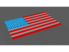 american flag multicolor printers signs logos 3d print model - Mito3D