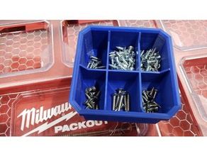 milwaukee low profile packout 6 compartment bin tool holders boxes 3d print model - Mito3D