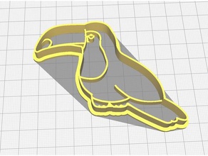 toucan cookie cutter kitchen dining bird birds cookiecutter 3d print model - Mito3D