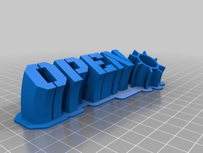 meine angepasste geschwungene 2-Typenschild Zeile text office 3d print model - Mito3D