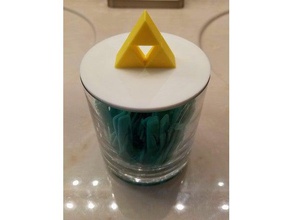 triforce jar lid zelda household 3d print model - Mito3D