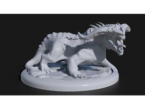 sand dragon toy & game accessories 28mm dnd dungeons dragons miniature miniatures wargame wargames wargaming 3d print model - Mito3D