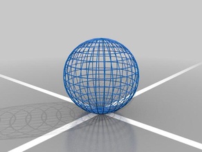 wire sphere art 3d print model - Mito3D