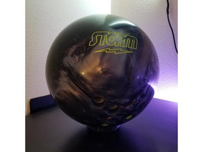 semplice palla da bowling titolare dell'anello sport all'aperto stand 3d print model - Mito3D