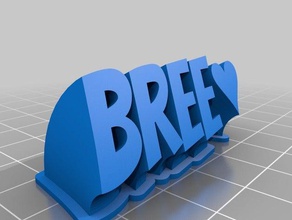 bree office personalizzato 3d print model - Mito3D
