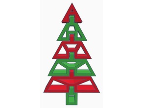 flexi christmas tree remix Tiere artikuliert chrismas chrismas-Baum Weihnachts-Dekoration Weihnachten ornament dual-extruder dual-extrusion flexibel polymathic zwei Farbe 3d print model - Mito3D