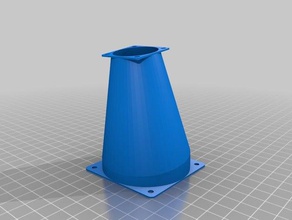 meu personalizados parametrizável de qualquer tamanho, tamanho fã adaptador colector tubo ângulo 3d impressão 3d print model - Mito3D