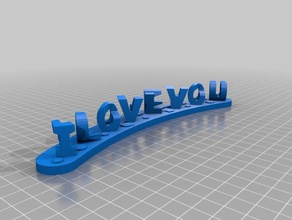 love you forever overhangs fixed signs logos 3d print model - Mito3D
