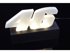 vr46 illuminated signs logos led 3d print model - Mito3D