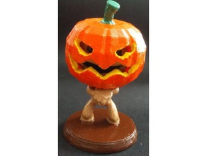 littlebigplanet sackboy pumpkin hat sculptures halloween 3d print model - Mito3D