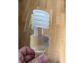 Fluorescent light bulb Skulpturen form2 formlabs Lampe Glühbirne sla 3d print model - Mito3D