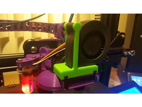 bullseye 5015 fan adapter 3d printer accessories blower fang duct creality ender 3 ender3 petsfang 3d print model - Mito3D