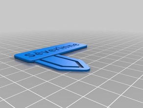 my customized bookmark paper clip severine office 3d print model - Mito3D