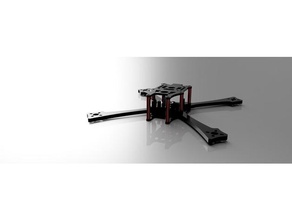 americano de la versión en 3d diapositiva-en-brazo quadcopter rc vehículos quadcopters 3d print model - Mito3D