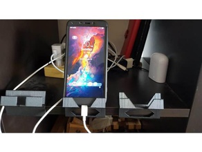 clip-on charging stand smartphone organization apple dock station docking holder phone samsung shelf xiaomi 3d print model - Mito3D
