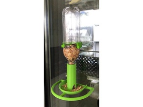 ventana de alimentador pájaros al aire libre jardín birdfeeder aves 3d print model - Mito3D