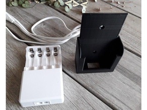ikea ladda battery charger wall-mount organization mount 3d print model - Mito3D