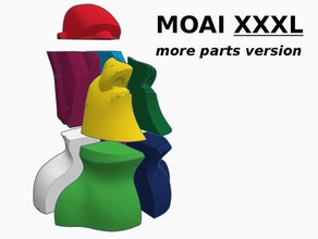 moai xxxl 9 peças da versão de suporte esculturas grande 3d print model - Mito3D