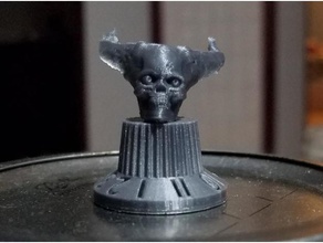 demon skull 11 knob music 3d print model - Mito3D