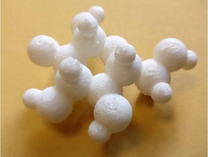 18f-florodeoksiglikoz N2 öğrenme kimya modeli tıbbi görüntüleme moleküler nükleer tıp 3d print model - Mito3D