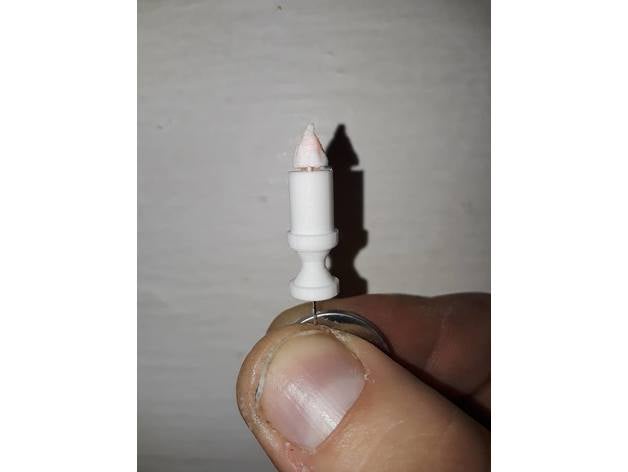 tiny candle props 28mm miniature 3D print model - Mito3D