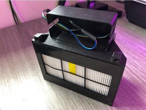 filtre hepa et d'un ventilateur de 80mm le bricolage à poussière roomba 800 900 3d print model - Mito3D