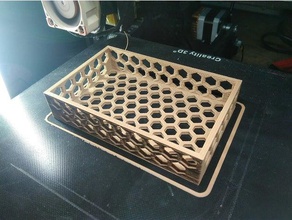 hex honeycomb tray box organization bathroom cosmetics kitchen nail polish organise organiser shelf 3d print model - Mito3D