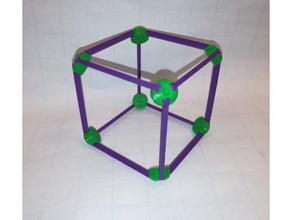 make cube hexahedron vertex edge platonic solid math art 3d print model - Mito3D